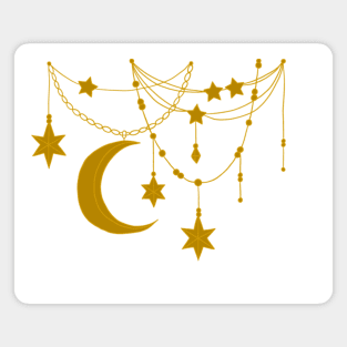 Moon and Stars Necklace Magnet